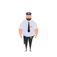 Man with pilot uniform vector illustration in flat color design.Vector illustration on white background.