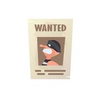 Grunged wanted paper template vector illustration