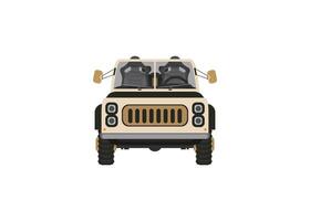 Hunter car illustration in flat style. Vehicle for travel and recreation isolated on white background. vector