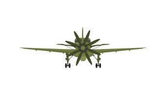 Single tail jet fighter. Simple illustration. Front view vector
