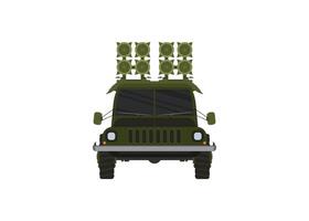 Car front view. Off-road vehicle isolated on color background vector