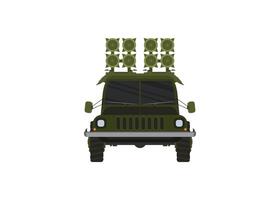 Car front view. Off-road vehicle isolated on color background vector