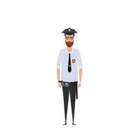 Man with pilot uniform vector illustration in flat color design.Vector illustration on white background.