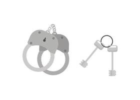 Flat style shackle isolated vector on white background