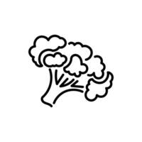 Broccoli icon in trendy outline style design. graphic illustration. Suitable for website design, logo, app, and ui. Editable stroke. EPS 10. vector
