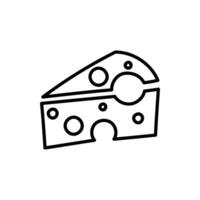 Cheese isolated on a white background, Hand drawn cheese outline illustration. Cheese sketch, doodle collection, Set of cheese icons vector