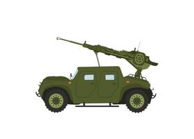 A British car for the rough terrain in green vector