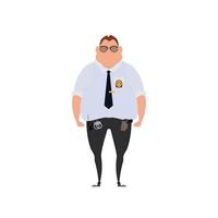 Man with pilot uniform vector illustration in flat color design.Vector on white background.