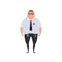 Man with pilot uniform vector illustration in flat color design.Vector on white background.