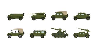 Armored Military Vehicles with Heavy Tank System Set for your vector