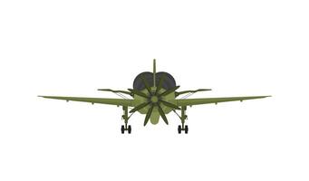 Fighter jet plane in flight, military aircraft, army airplane isolated on white background, Front view vector