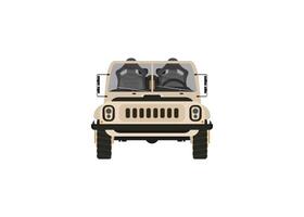 Hunter car vector illustration in flat style. Vehicle for travel and recreation isolated on white background.