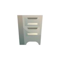 Filing cabinet with four drawer. image isolated on white background vector