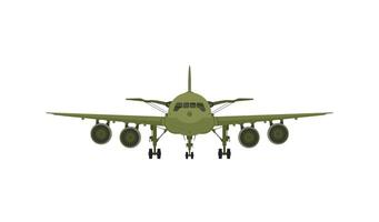 Single tail jet fighter. Simple illustration. Front view vector