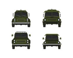 Armored Military Vehicles with Heavy Tank System Set for your design project vector