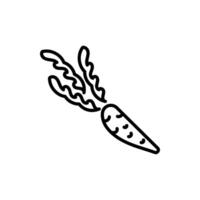 Carrot line icon, vegetable and food, diet sign graphics, a linear pattern on a white background, eps 10. vector