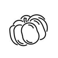 Vector line icon for pumpkin