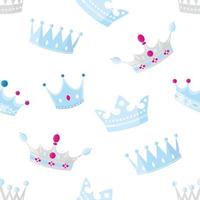 Crowns seamless pattern background vector