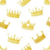 Crowns seamless pattern background vector