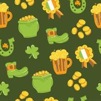 St. Patrick's Day Pattern Vector Illustration flat style