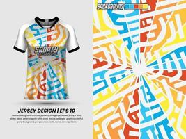 Soccer jersey design for sublimation, sport t shirt design, template jersey vector