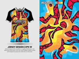 Soccer jersey design for sublimation, sport t shirt design, template jersey vector