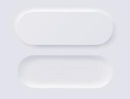 White button Neumorphism design elements vector set, Button and Element for UI Web design or Application UI Design.