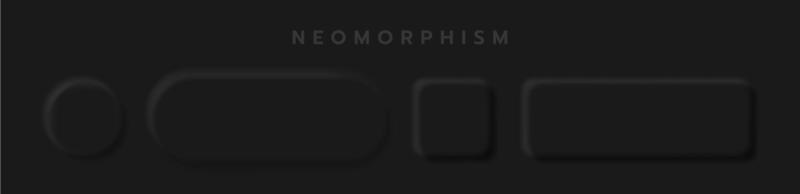 Black button Neumorphism design elements vector set, Button and Element for UI Web design or Application UI Design.