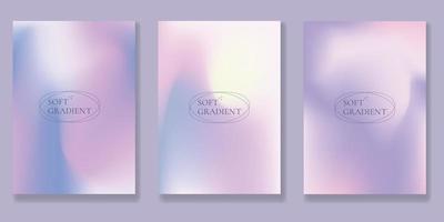 Set of minimalistic soft gradient background templates. elegant soft blur texture in pastel colors. Vector design for covers, posters, flyers, presentations, cards, banners, advertisement.