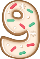 Cookie Alphabet Number 9 png