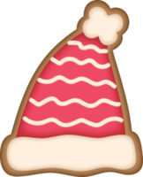 enfeite de chapéu de natal de biscoito png