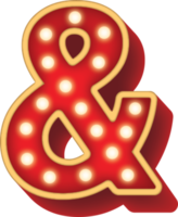 simbolo alfabeto lampadina rosso leggero e cartello png