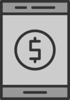 Online Money Vector Icon Design