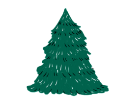 arbre de noël de coup de pinceau à l'huile dessiné à la main avec étoile isolé sur png ou fond transparent. ressources graphiques pour le nouvel an, les anniversaires et la carte de luxe.