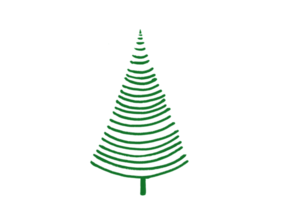 hand gezeichneter ölpinselstrich-weihnachtsbaum mit stern lokalisiert auf png oder transparentem hintergrund. grafische ressourcen für neujahr, geburtstage und luxuskarten.