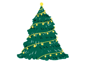 mano disegnato olio spazzola ictus Natale albero con stella isolato su png o trasparente sfondo. grafico risorse per nuovo anno, compleanni e lusso carta.