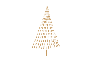 árbol de navidad de trazo de pincel de aceite dibujado a mano con estrella aislada en png o fondo transparente. recursos gráficos para año nuevo, cumpleaños y tarjeta de lujo.