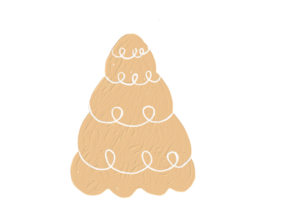 Hand drawn oil brush stroke Christmas tree with star isolated  on png or transparent  background. Graphic resources for New Year, Birthdays and luxury card.