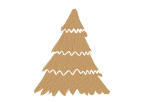 Hand drawn oil brush stroke Christmas tree with star isolated  on png or transparent  background. Graphic resources for New Year, Birthdays and luxury card.