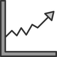 Line Graph Vector Icon Design