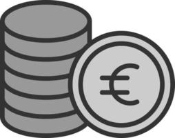 Euro Coin Vector Icon Design