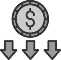 Money Loss Vector Icon Design