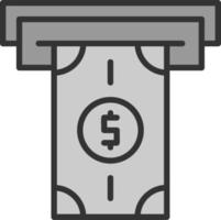 diseño de icono de vector de retiro de dinero