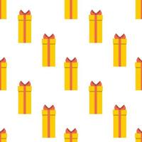 Seamless pattern with gift boxes on white background. Vector illustration