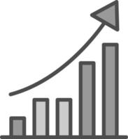 Growth Graph Vector Icon Design