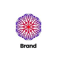 diseño de logotipo de adorno floral. logotipo de lujo para bienes raíces, hotel. logotipo de flor de adorno abstracto. logotipo de mandalas vector