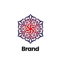 Mandala logo for spa, yoga, real estate. Beauty Flower mandala logo design. Floral flower Pattern. luxury logo. vector