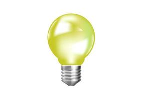 3d yellow light bulb icon. cartoon style minimal. Idea, solution, business, strategy concept. vector