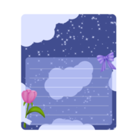 Cute tulip sticky note png