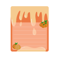 Cute orange sticky note png